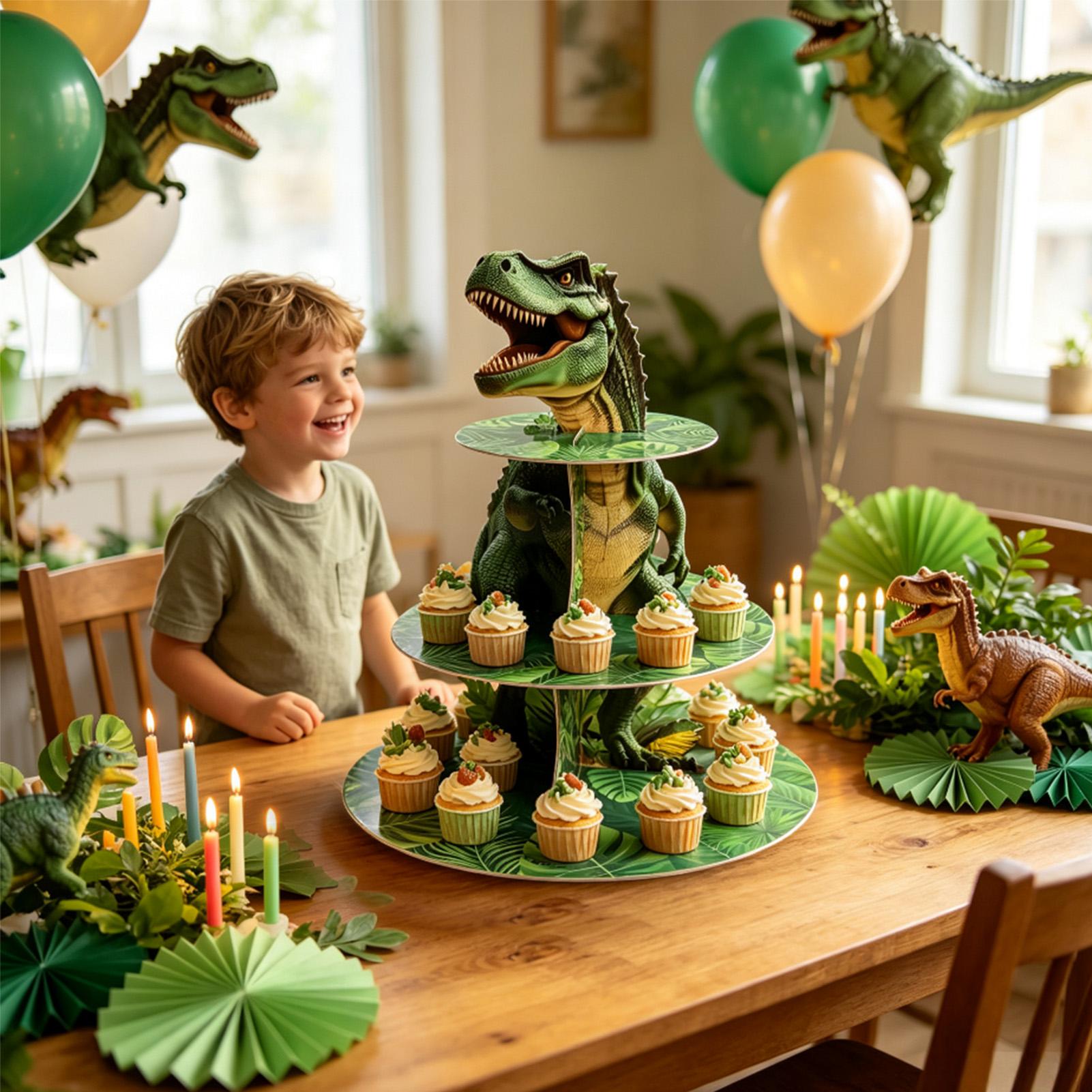 Cupcake Stand 3 Tiers Dinosaur - đánh giá và giá Home Bar Stand