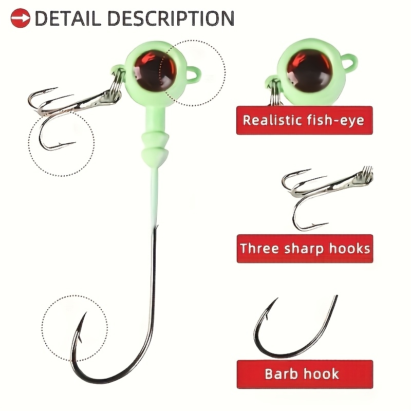 5pcs   Double-Hook Jig Heads,  - đánh giá và giá Jigger Double Sided