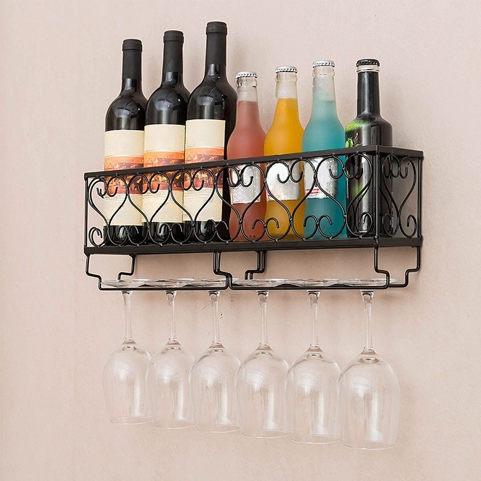 1Pcs Wall Mount Wine Bottle Ra - đánh giá và giá Home Bar Stand