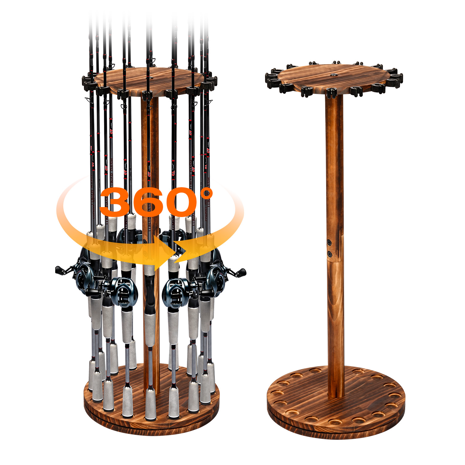 Round Carbonized Wood Fishing  - đánh giá và giá Home Bar Stand
