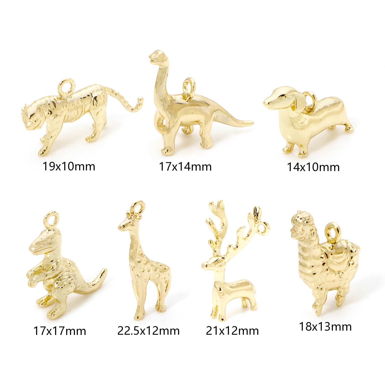 2pcs Animal Brass Charms 18k G - đánh giá và giá Bar Cart Gold