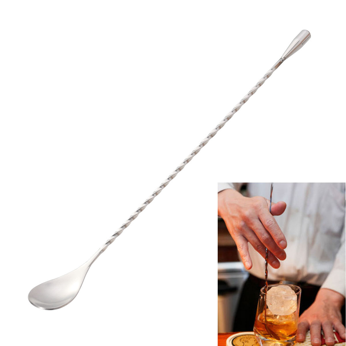 304 Stainless Steel Cocktail P - đánh giá và giá Bar Spoon Twisted