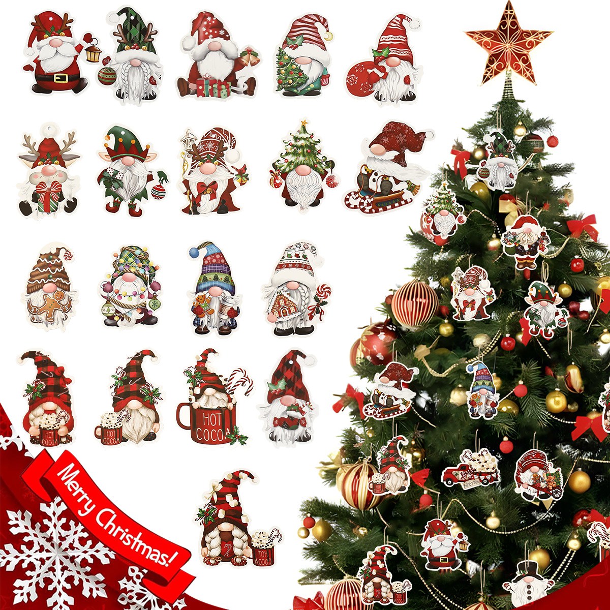 12pcs Christmas Santa Gnomes P - đánh giá và giá Home Bargains