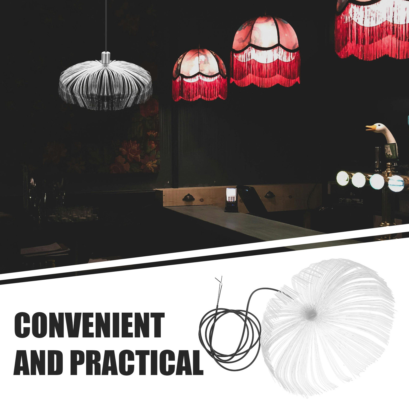 LED Fiber Optic Jellyfish Ceil - đánh giá và giá Home Bar And Theater
