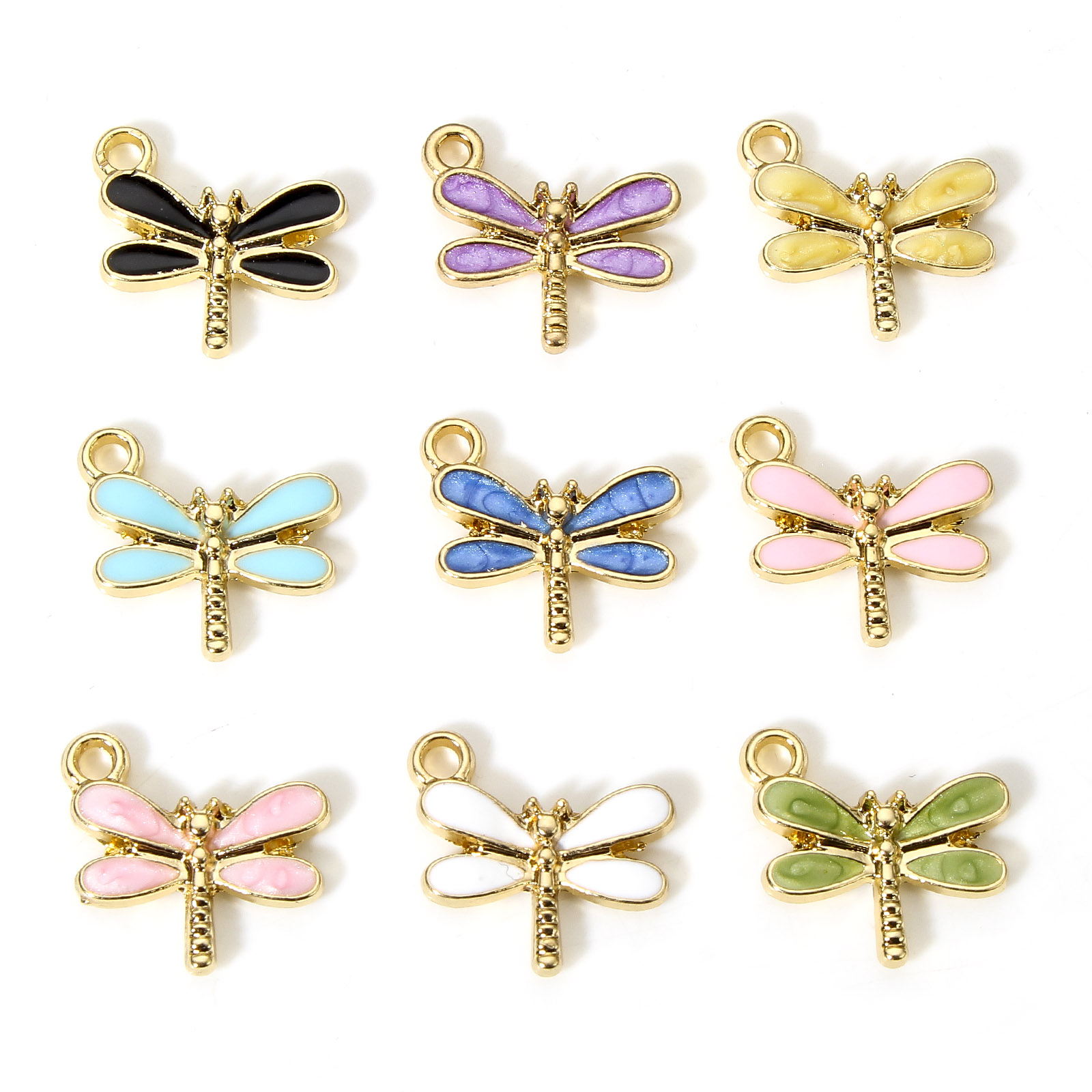 10 PCs  Dragonfly Animal Ename - đánh giá và giá Bar Cart Gold