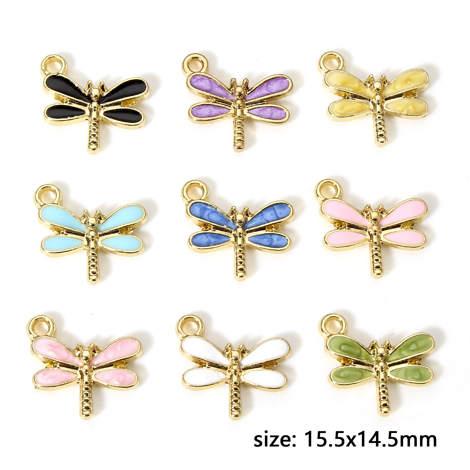 10 PCs  Dragonfly Animal Ename - đánh giá và giá Bar Cart Gold
