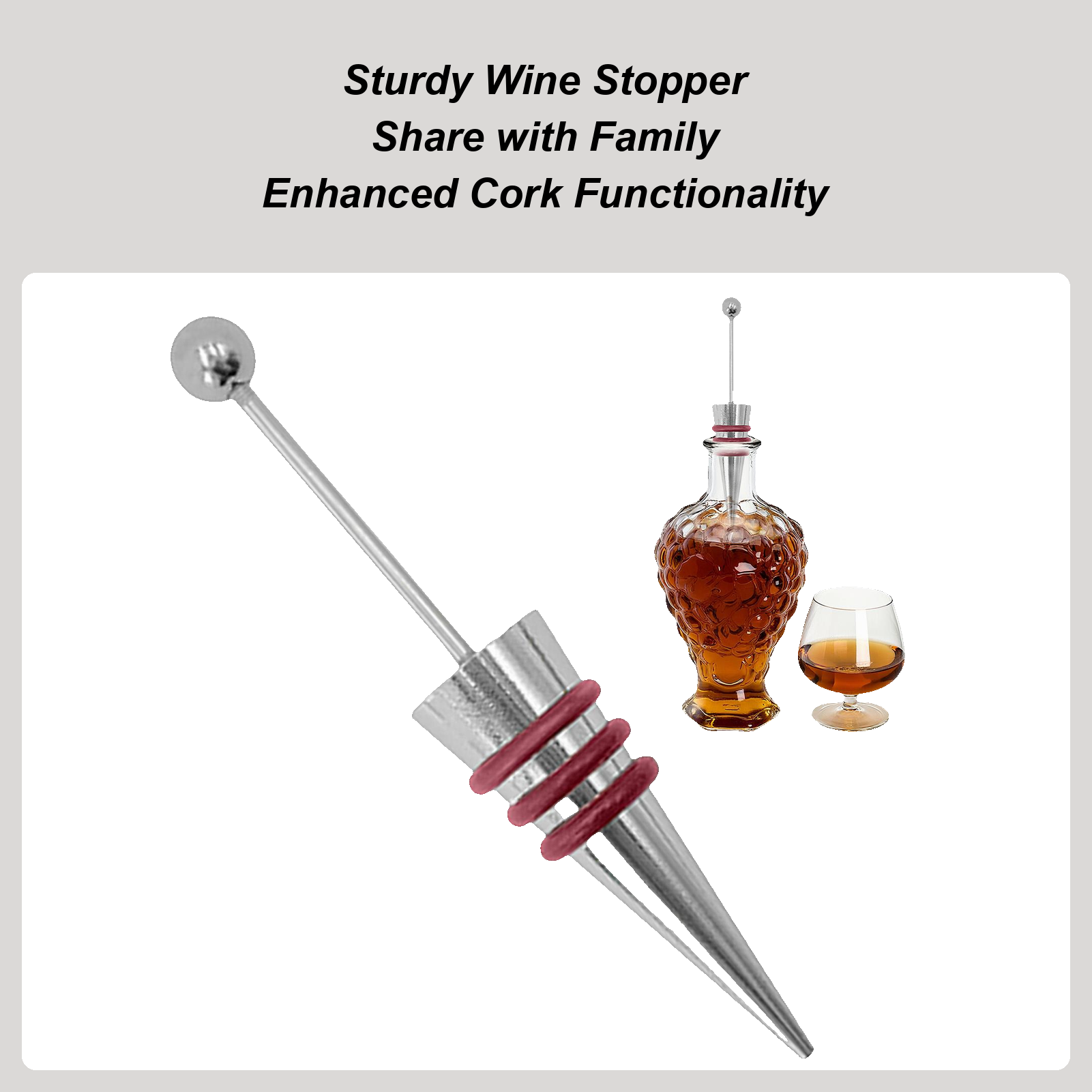 Wine Stopper Alloy Silicone Re - đánh giá và giá Home Bar Supplies